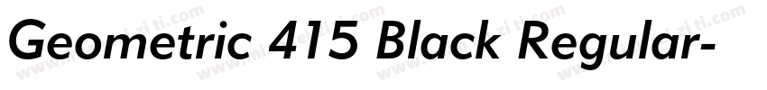 Geometric 415 Black Regular字体转换